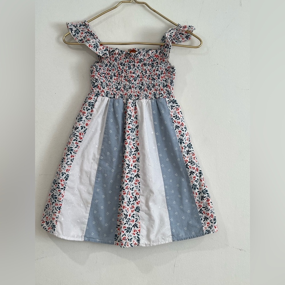 Penelope Mack Blue and White Floral girl. Dress 6X
